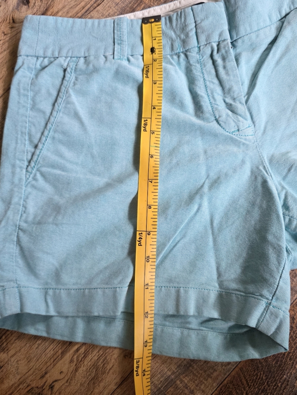 J. Crew City Fit Light Blue Chino Shorts - Size 6 - Picture 4 of 7
